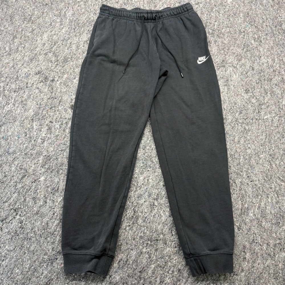 Nike Sportswear Club Fleece Joggers Black Sweatpants Mens Size Medium Embroidere